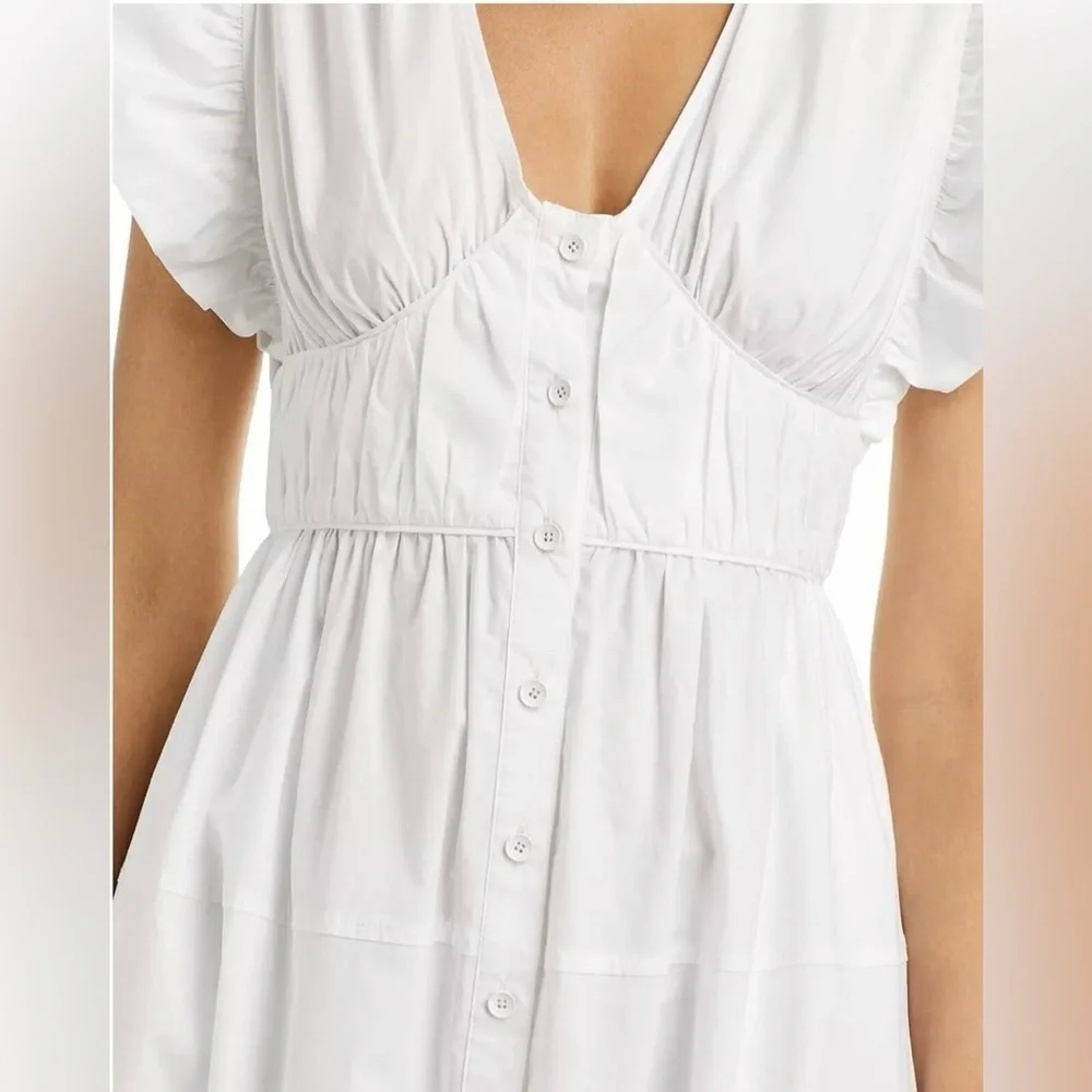 New! DEREK LAM 10 CROSBY 🤍 Greta Poplin A Line Midi Dress sz 2 NWT! - Picture 4 of 13